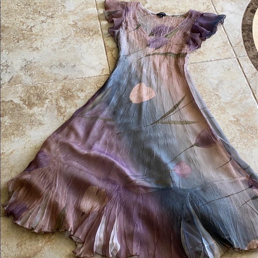 Maxi dress with underlay slip- Komarov Never Worn